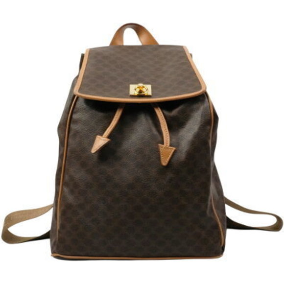Celine Macadam Backpack Brown Canvas - Picture 1 of 9